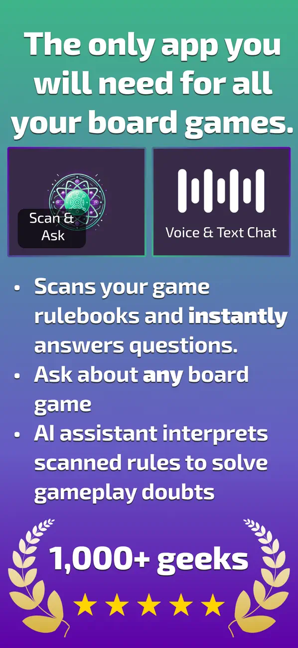 Screenshot #1 pour Geek AI: Board Game Assistant