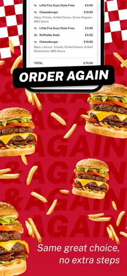 Captura de pantalla de Five Guys en iPhone 4