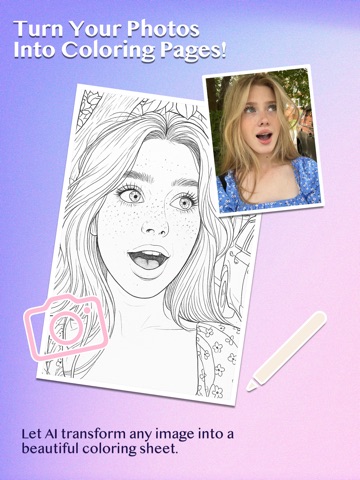 Photo2Color - AI Coloring Fun iPad screenshot