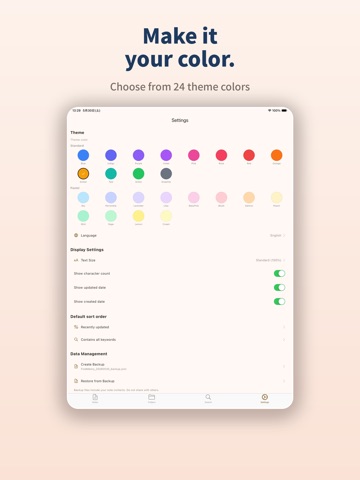 FindMemo - Notepad & Search iPad screenshot