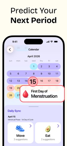 Melda Cycle & Period Tracker iPhone screenshot