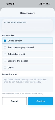 TeleCare Clinician screenshot
