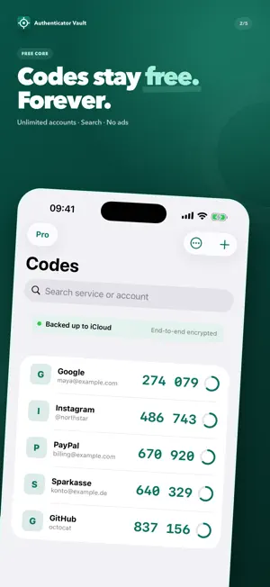 Authenticator Vault screenshot 2