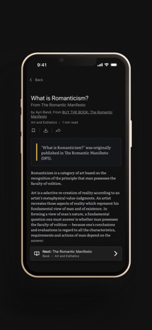 Ayn Rand Institute iPhone screenshot