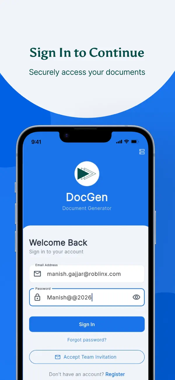 Screenshot #1 pour DocsGen