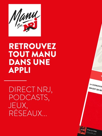 Manu sur NRJ iPad screenshot
