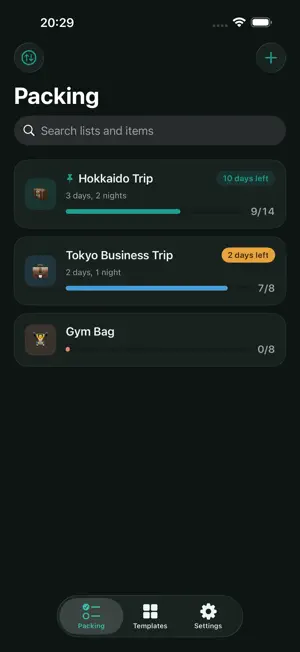 持ち物チェックリスト・旅行の準備 screenshot 1