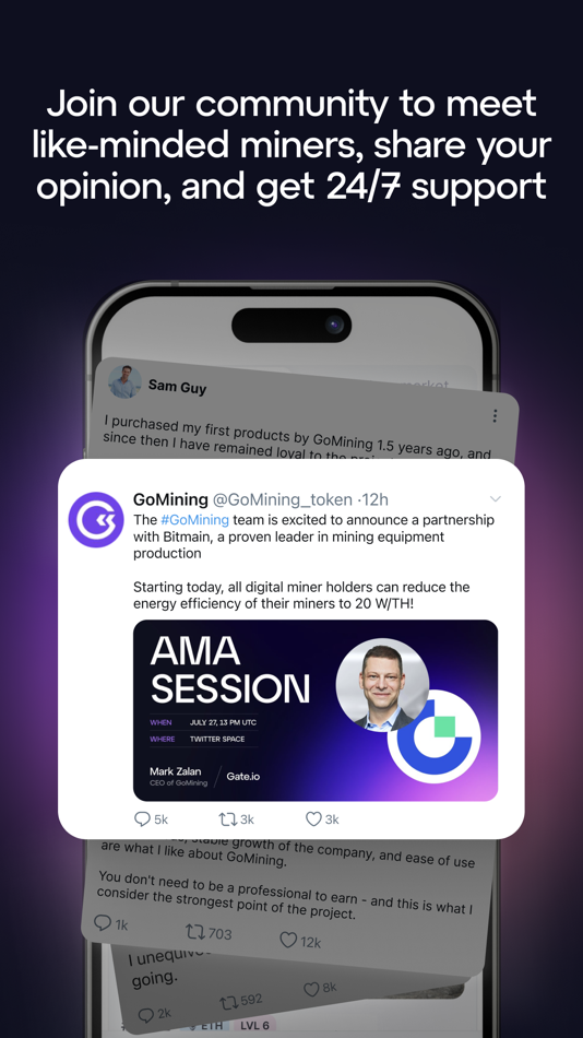 #7. GoMining - Mining App (iOS) Podle: Yucca Digital