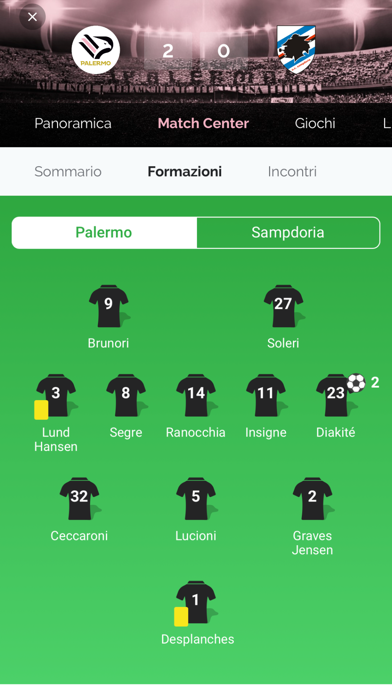 Palermo F.C. iPhone screenshot 2