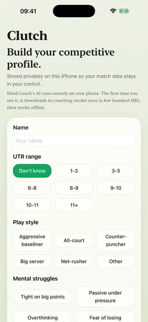 Clutch: Tennis Mental Coach screenshot 2