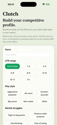 Clutch: Tennis Mental Coach screenshot 2