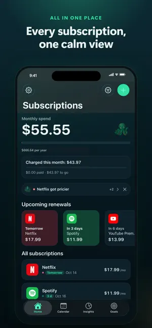 Tako - Subscription Tracker screenshot 1