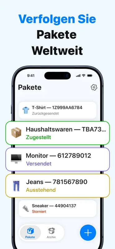 Sendungsverfolgung – TrackPack screenshot 1 of 5