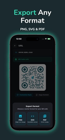 QR Code Reader · Privacy  SQRL iPhone screenshot