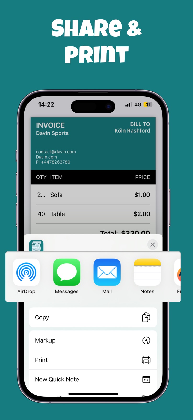 Invoice Generator & Maker iphone screenshot 3