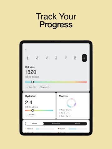 AI Calorie Counter Food Nutemi iPad screenshot