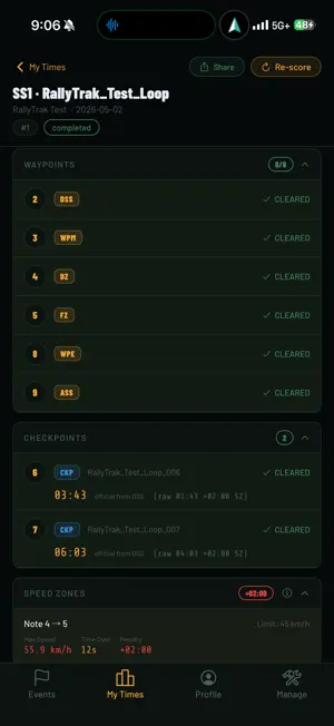 RallyTrak screenshot 1