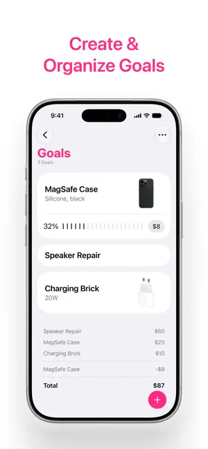 Pocket Goals: Save Up Easier screenshot 1