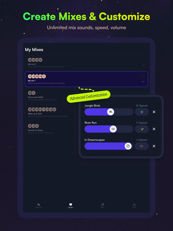 HelpSleep: Sleep relax music iPad screenshot 3 - Health & Fitness app