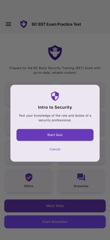 BC BST Exam Practice iPhone screenshot