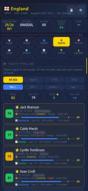 SIM: National Football Manager screenshot 3