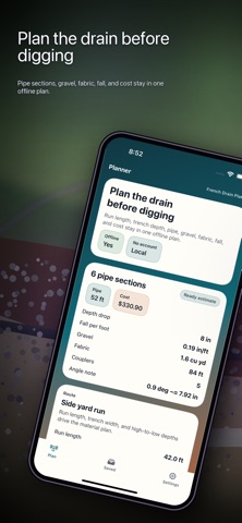 French Drain Planner screenshot