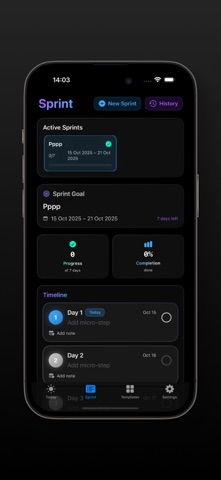 OneSprint: WeekFlow screenshot