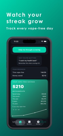VapeFree – Quit Vaping Tracker Screenshot 2 of 6