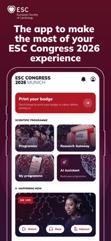 ESC Congress 2026 iPhone screenshot 1