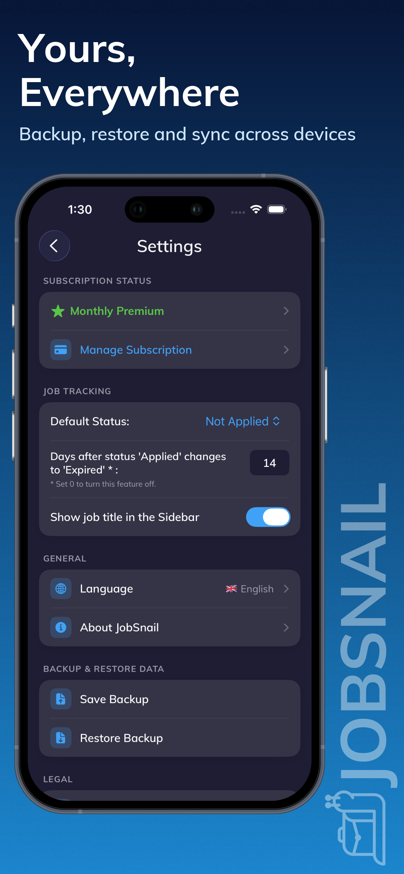 Job Search Tracker - JobSnail screenshot 5