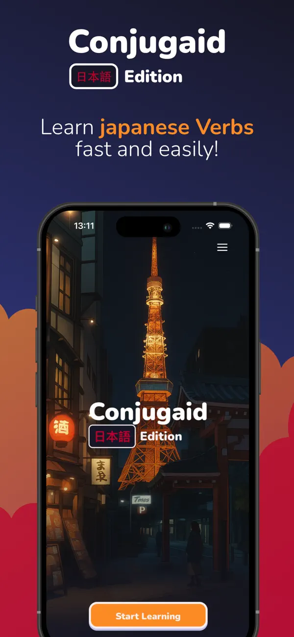 Screenshot #1 pour Conjugaid - Japanese Verbs