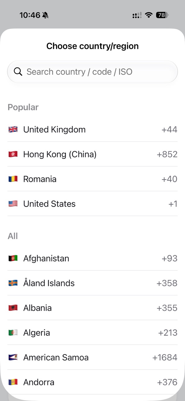 iPhone screenshot