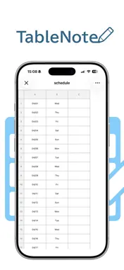 Table Notes Spreadsheet maker screenshot 1