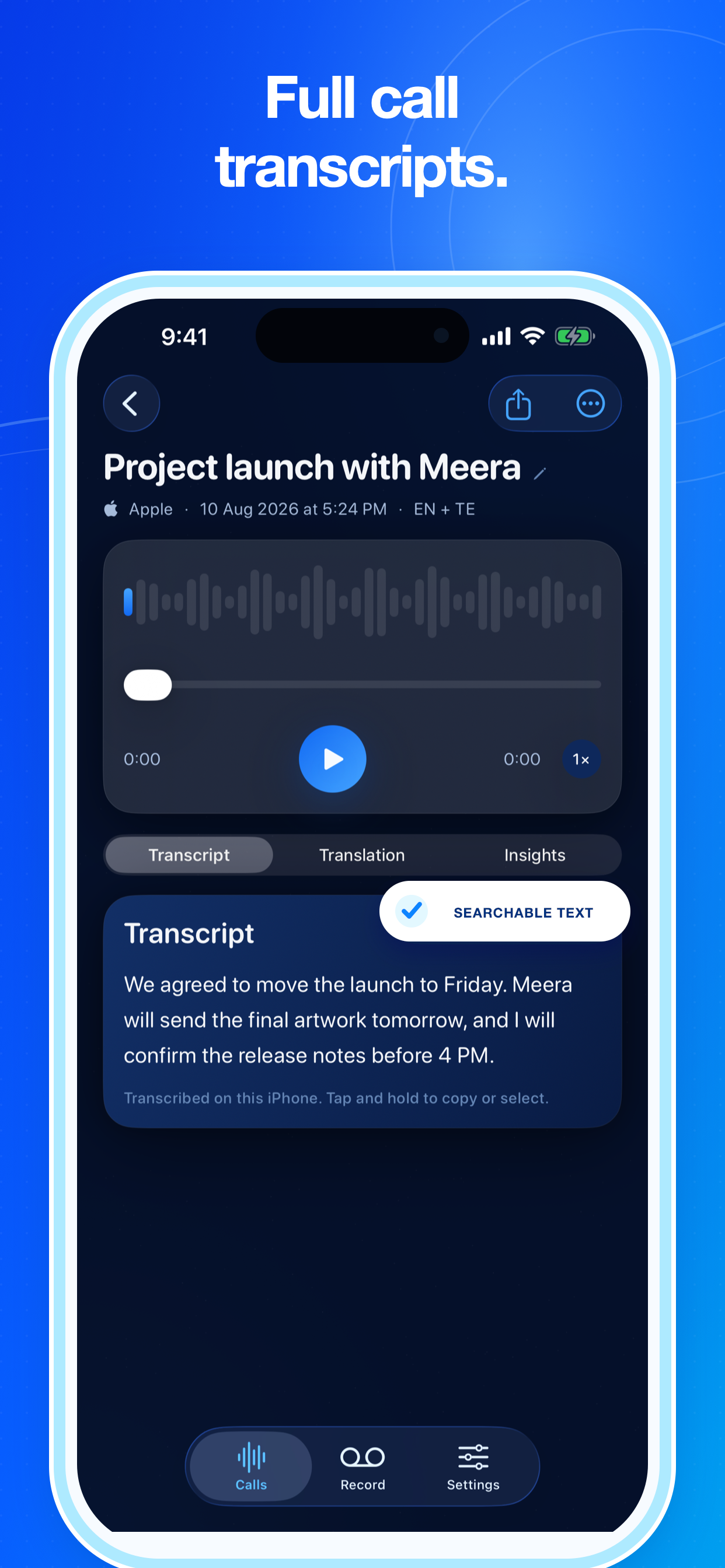 True Call Recorder screenshot 2