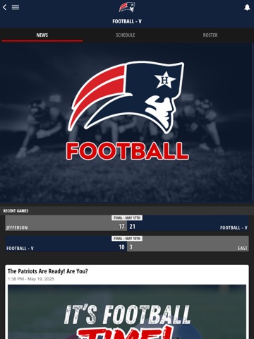 Homewood Athletics iPad screenshot
