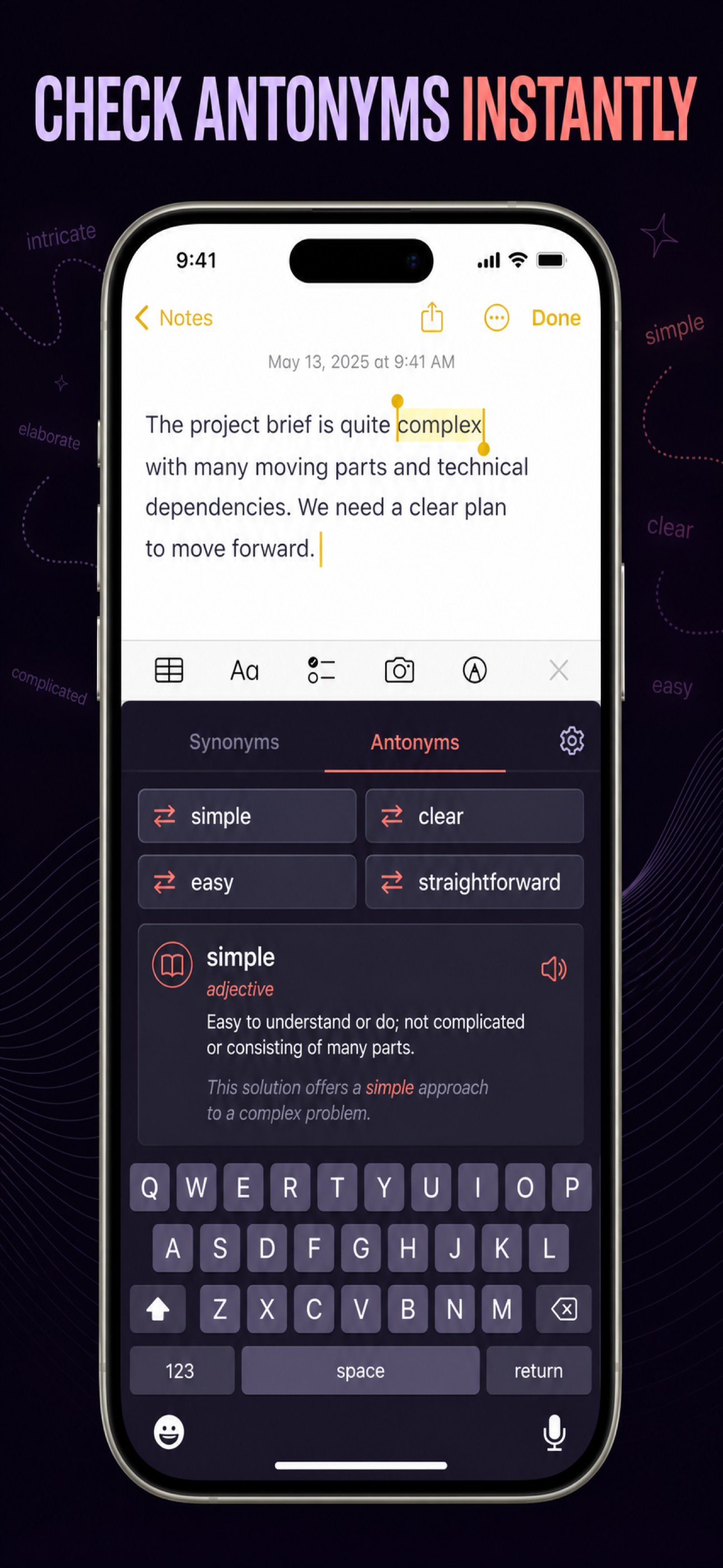 Thesaurus: Synonym Keyboard screenshot 3