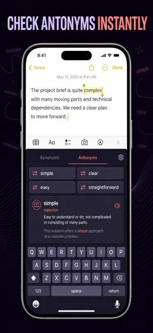 Thesaurus: Synonym Keyboard screenshot 3