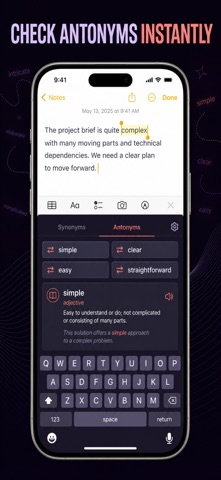 Thesaurus: Synonym Keyboard iPhone screenshot
