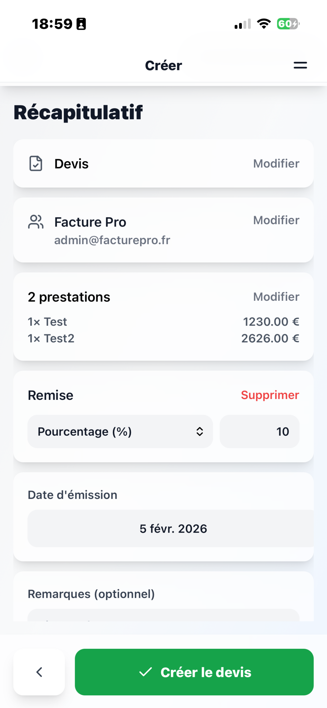 Factures Pro screenshot 4
