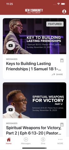 New Community Bible Fellowship iPhone screenshot