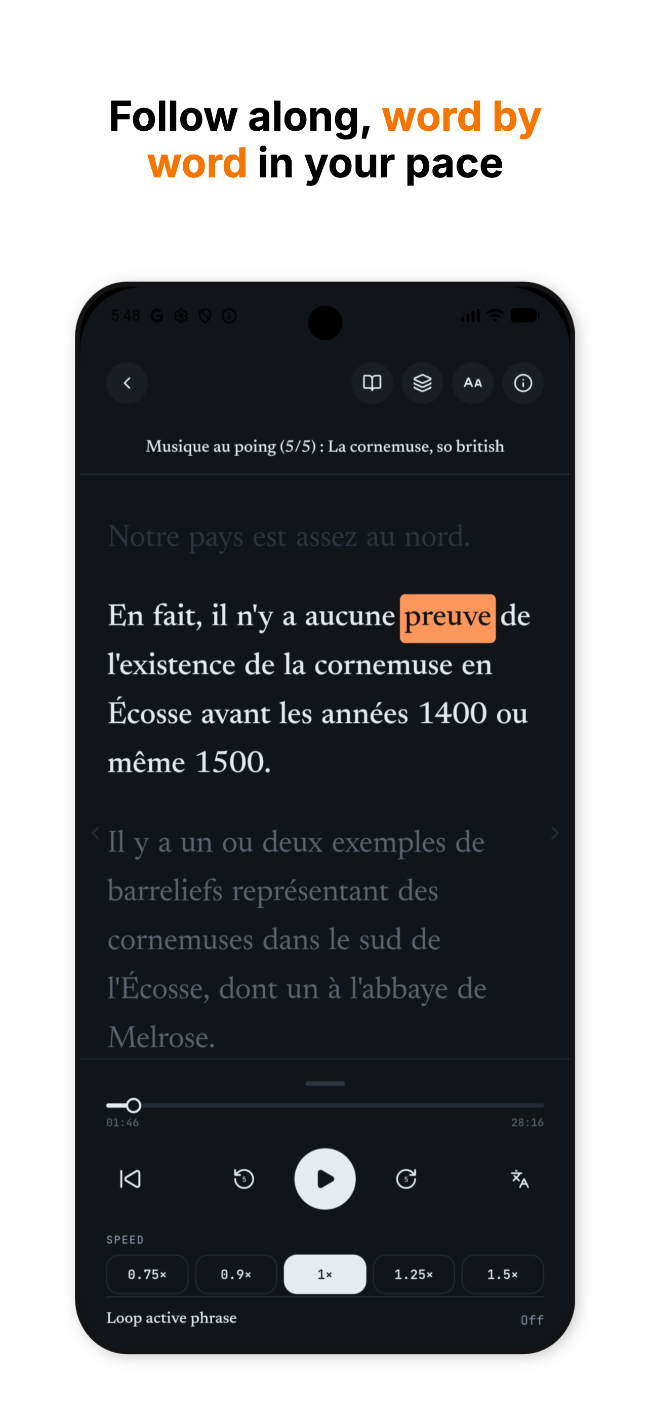 E-clair: Learn from Podcasts screenshot 2