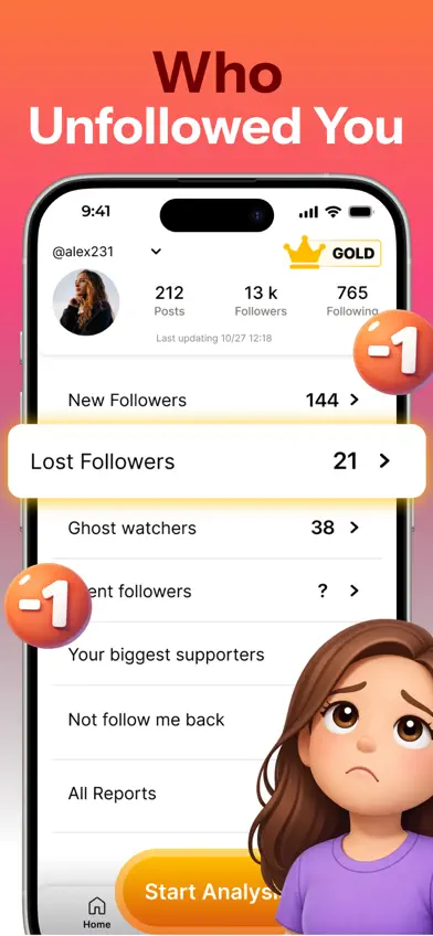 Reports - Unfollow Tracker․ screenshot 1