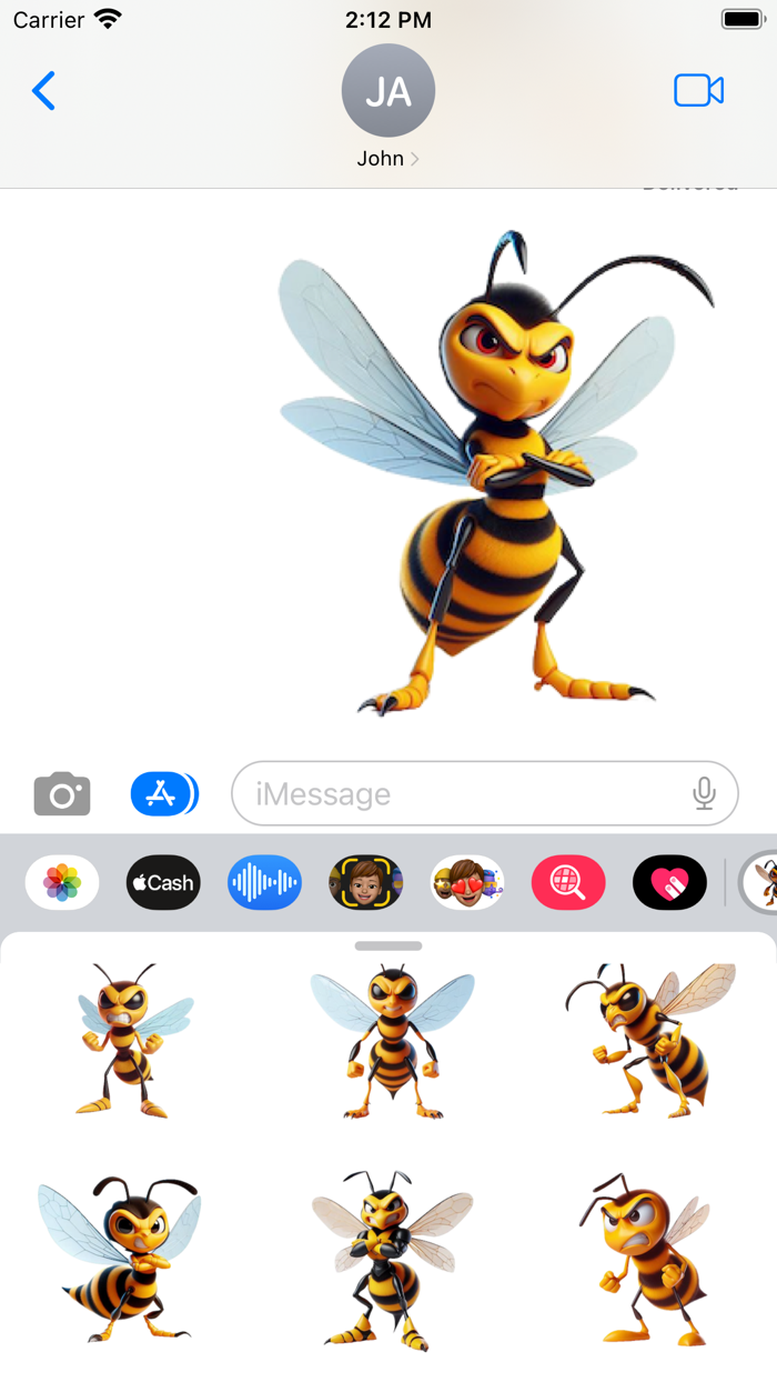 Angry Wasp Stickers