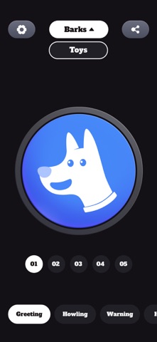 Dog Barking App - Barks & Toys iPhone screenshot