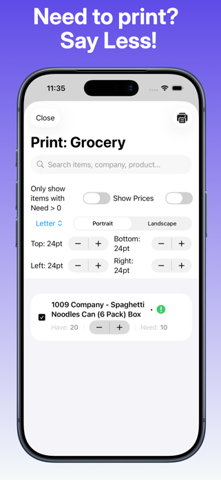 Need List: Inventory Screenshot 4 of 4