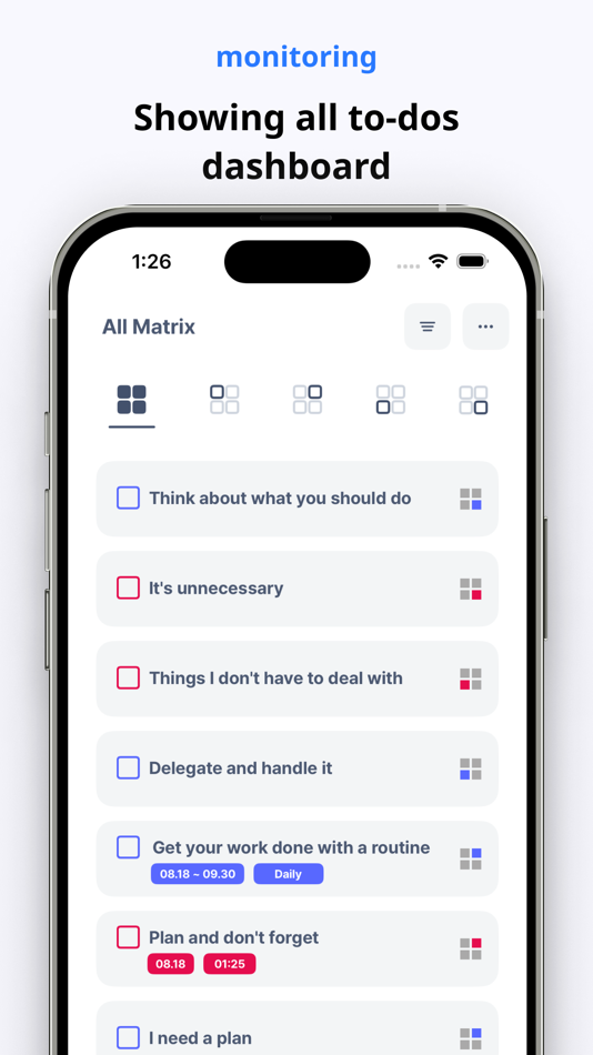 #3. matrix - todo, task, priority (iOS) 由: DO YEON PARK