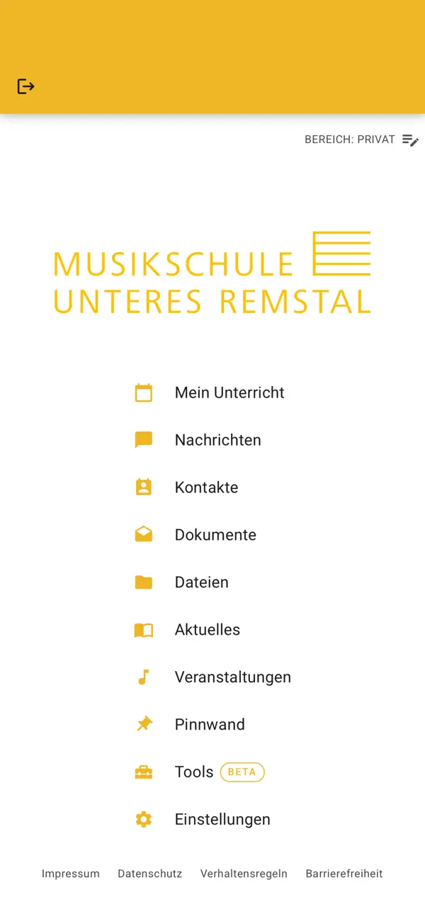Screenshot #1 pour Musikschule Unteres Remstal