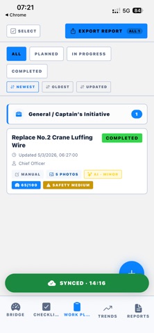 CaptAlyze Work&Inspection Tool screenshot