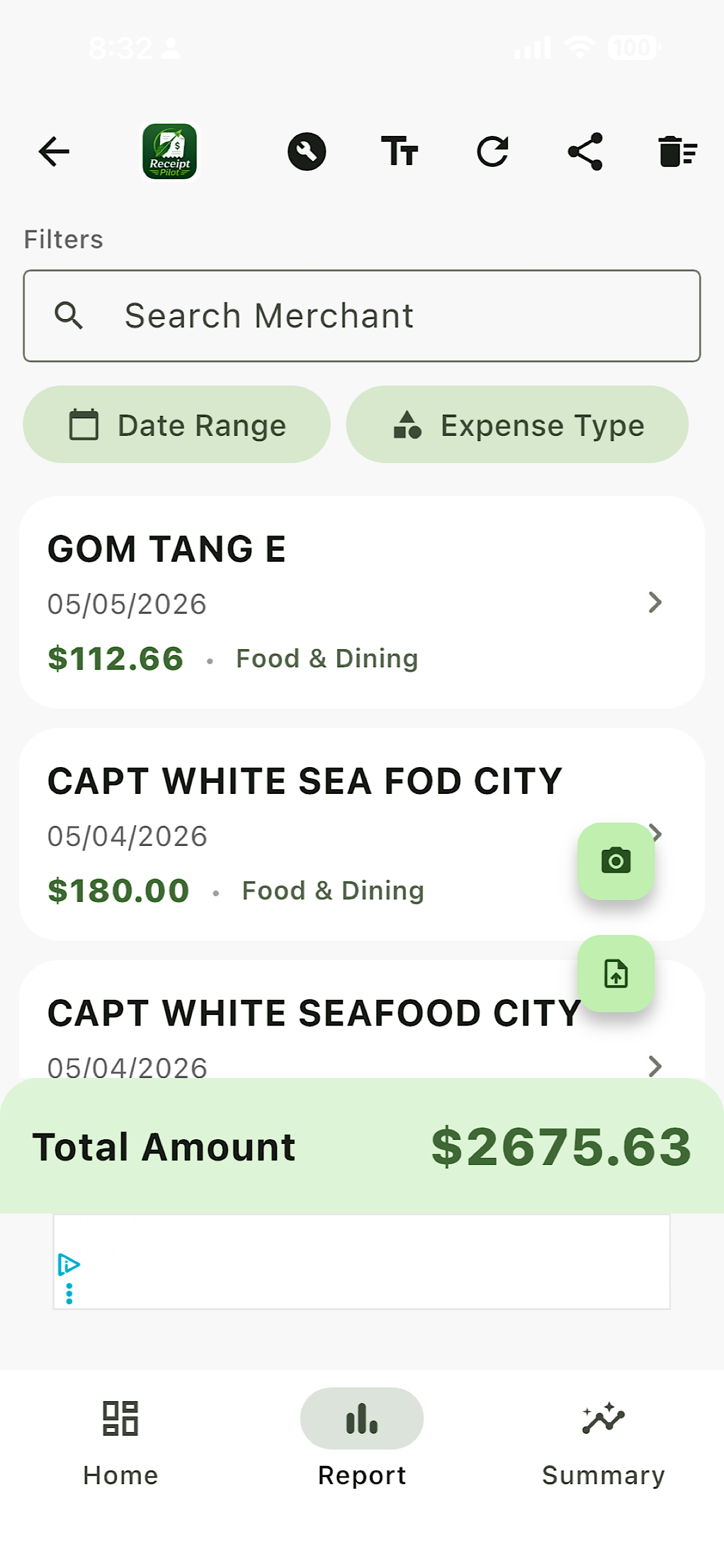 Receipt Pilot: Expense Tracker