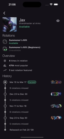 LoL Champion Rotation screenshot